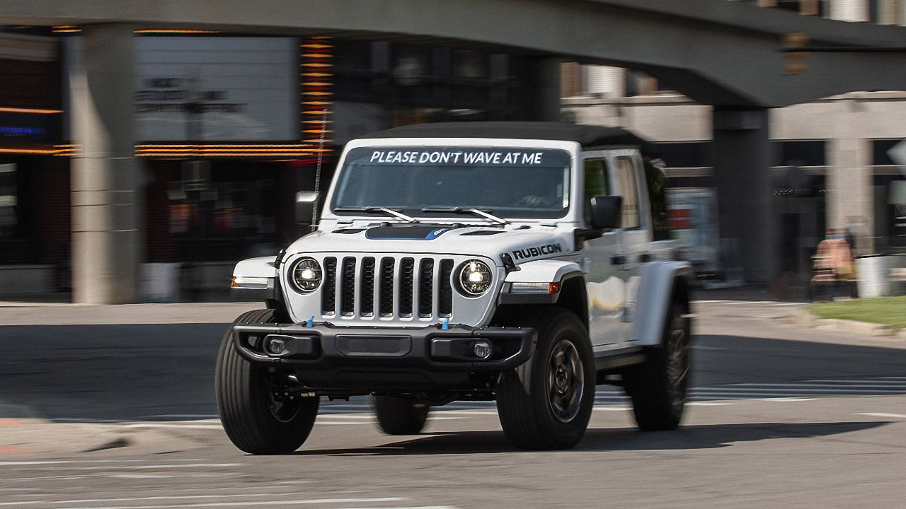 PLEASE DON'T WAVE AT ME windshield banner mockup